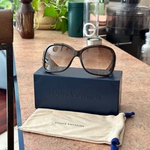 Louis Vuitton Obsession Brown Glitter Round Sunglasses